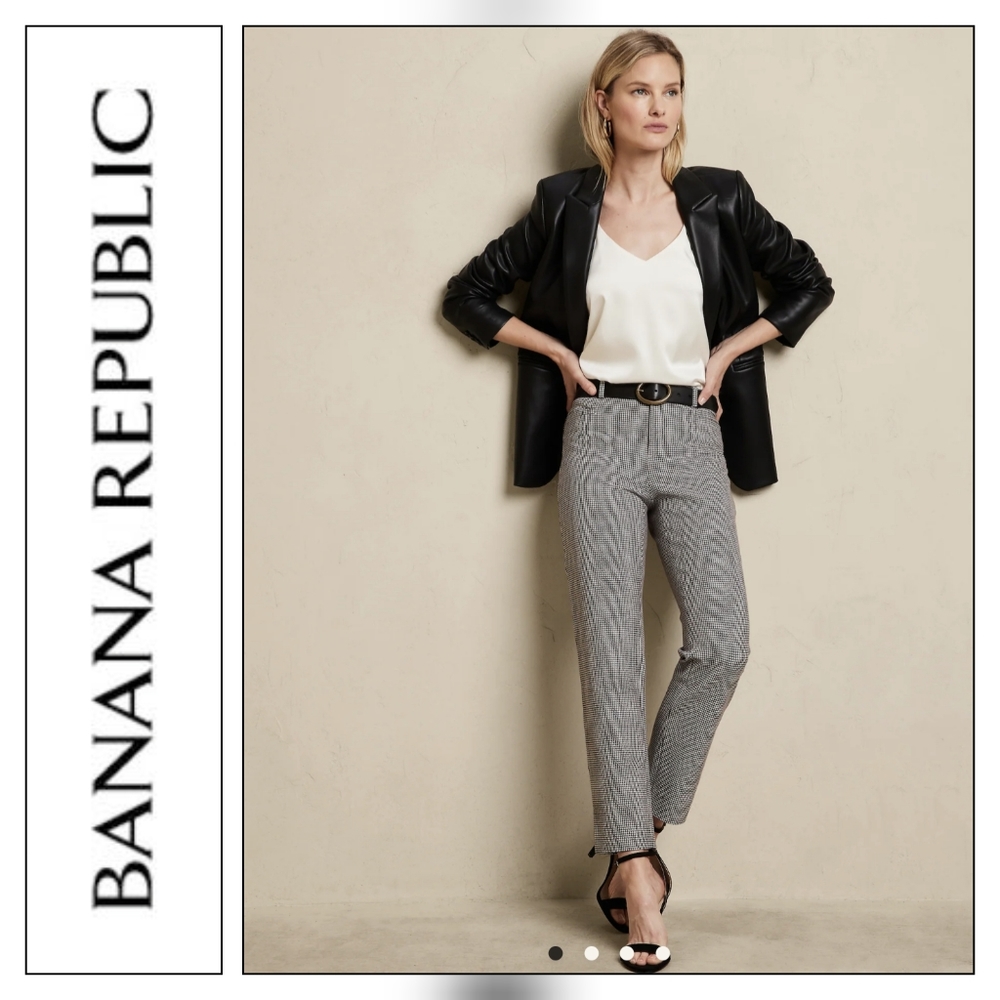 Banana Republic Petite Sloan Slim Pant in Houndstooth